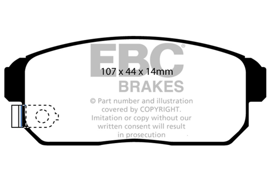 EBC Brakes DP21691 - Greenstuff 2000 Series Sport Disc Brake Pad Set, 2-Wheel Set