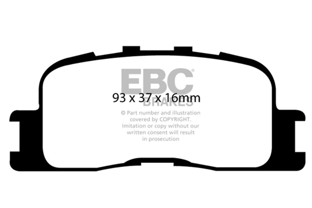EBC Brakes DP21716 - Greenstuff 2000 Sport Brake Pads, 2 Wheel Set