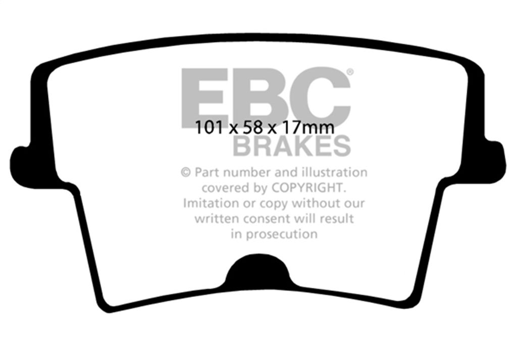 EBC Brakes DP21722 - Greenstuff 2000 Series Sport Disc Brake Pad Set, 2-Wheel Set