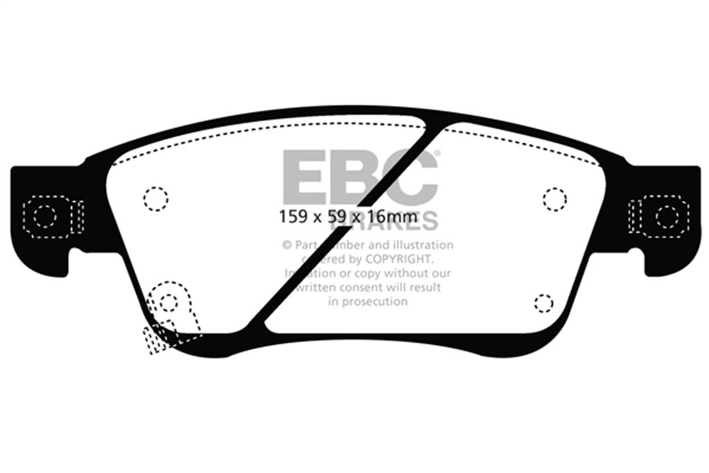 EBC Brakes DP21807 - Greenstuff 2000 Sport Brake Pads, 2 Wheel Set