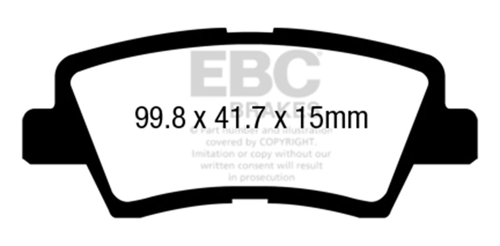EBC Brakes DP21865 - Greenstuff 2000 Series Sport Disc Brake Pad Set, 2-Wheel Set