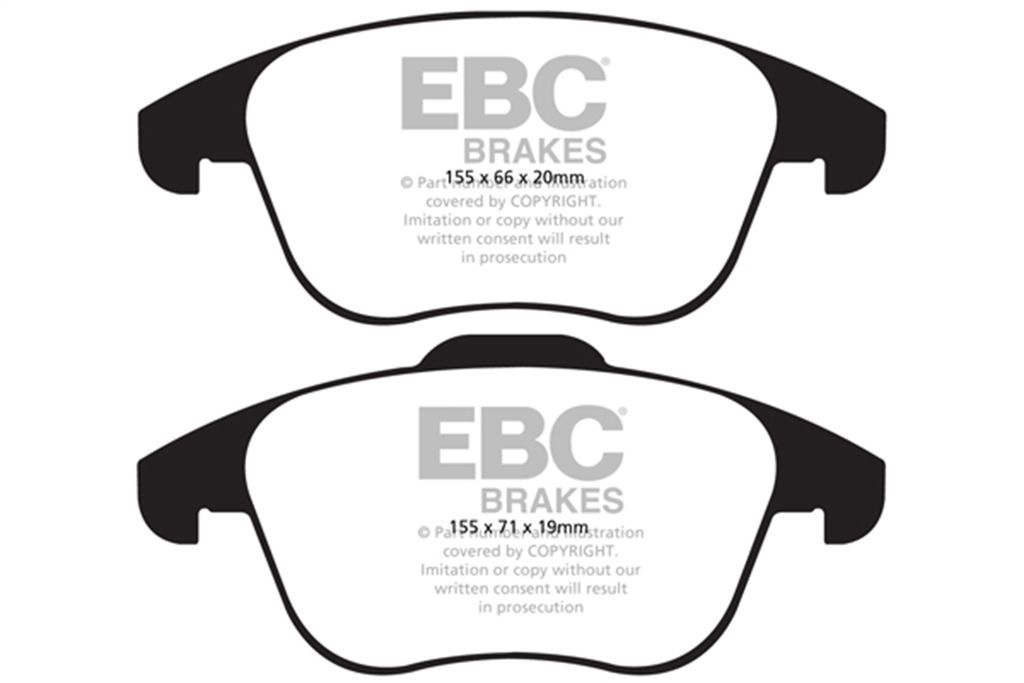 EBC Brakes DP21997 - Greenstuff 2000 Series Sport Disc Brake Pad Set, 2-Wheel Set
