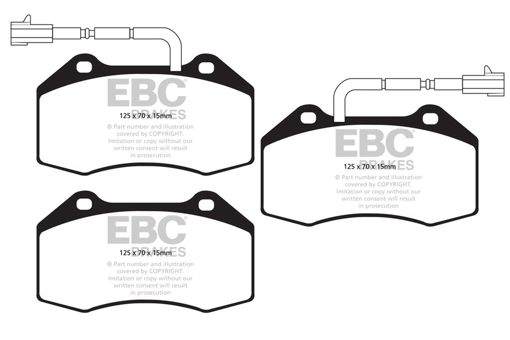 EBC Brakes DP22021/2 - Greenstuff 2000 Series Sport Disc Brake Pad Set, 2-Wheel Set