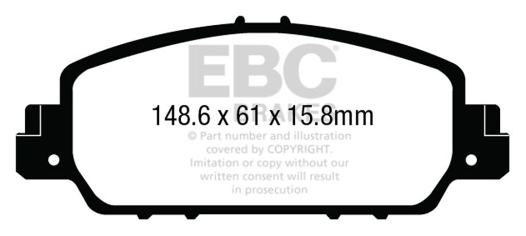 EBC Brakes DP23014 - Greenstuff 2000 Series Sport Disc Brake Pad Set, 2-Wheel Set