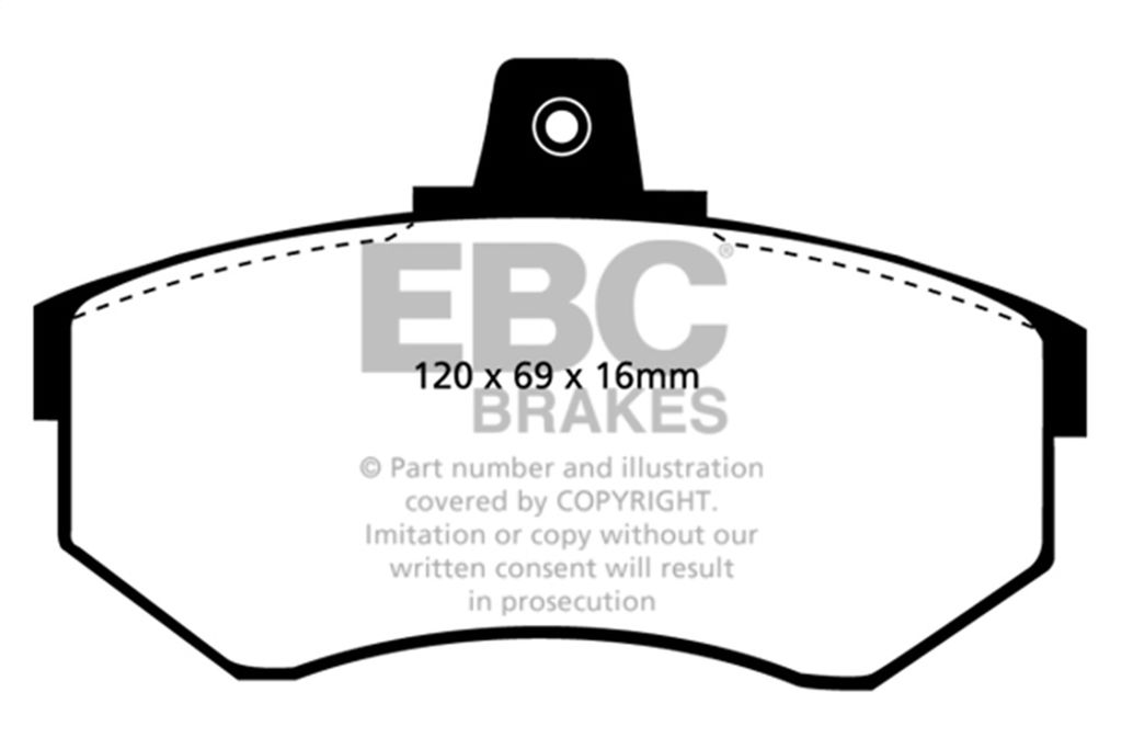 EBC Brakes DP2369/2 - Greenstuff 2000 Series Sport Disc Brake Pad Set, 2-Wheel Set