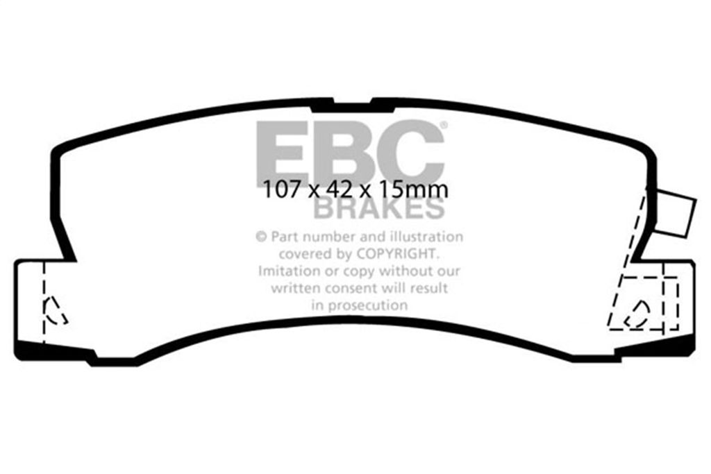 EBC Brakes DP2628 - Greenstuff 2000 Series Sport Disc Brake Pad Set, 2-Wheel Set