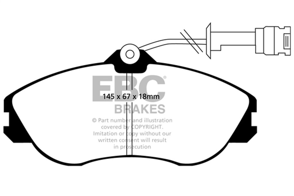 EBC Brakes DP2711 - Greenstuff 2000 Series Sport Disc Brake Pad Set, 2-Wheel Set