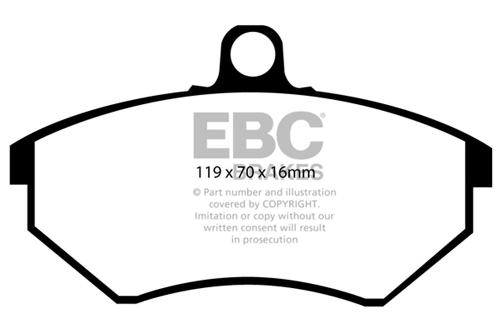 EBC Brakes DP2841 - Greenstuff 2000 Series Sport Disc Brake Pad Set, 2-Wheel Set