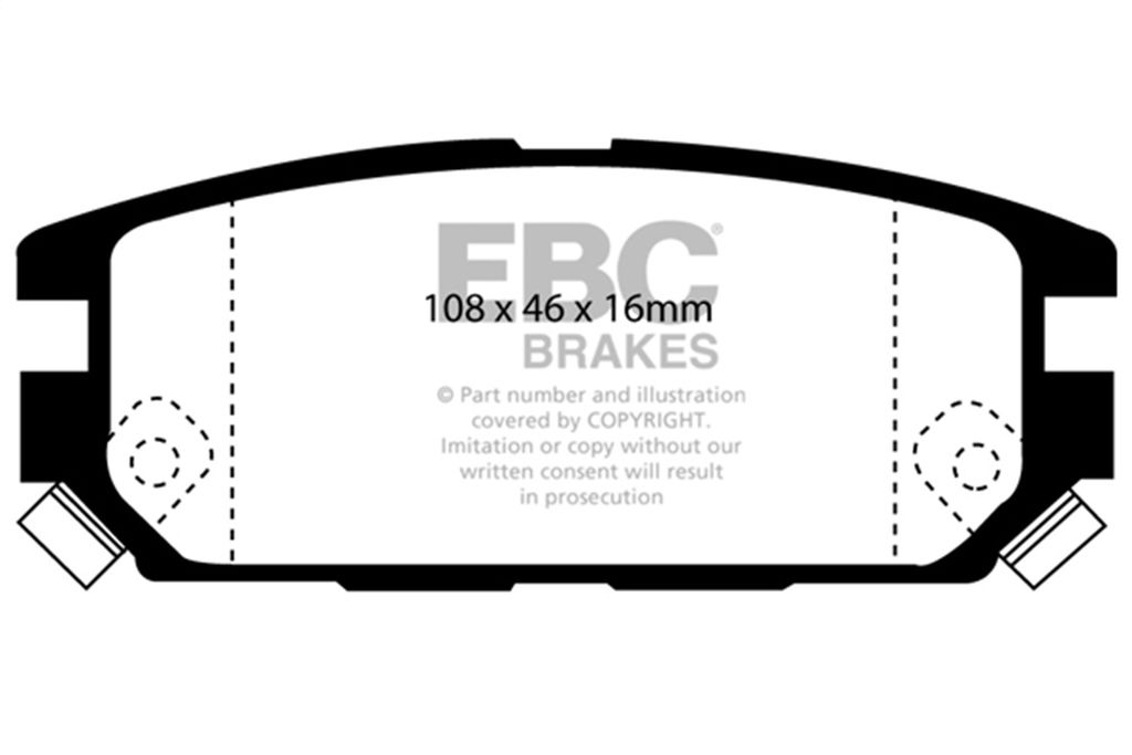 EBC Brakes DP2987 - Greenstuff 2000 Series Sport Disc Brake Pad Set, 2-Wheel Set