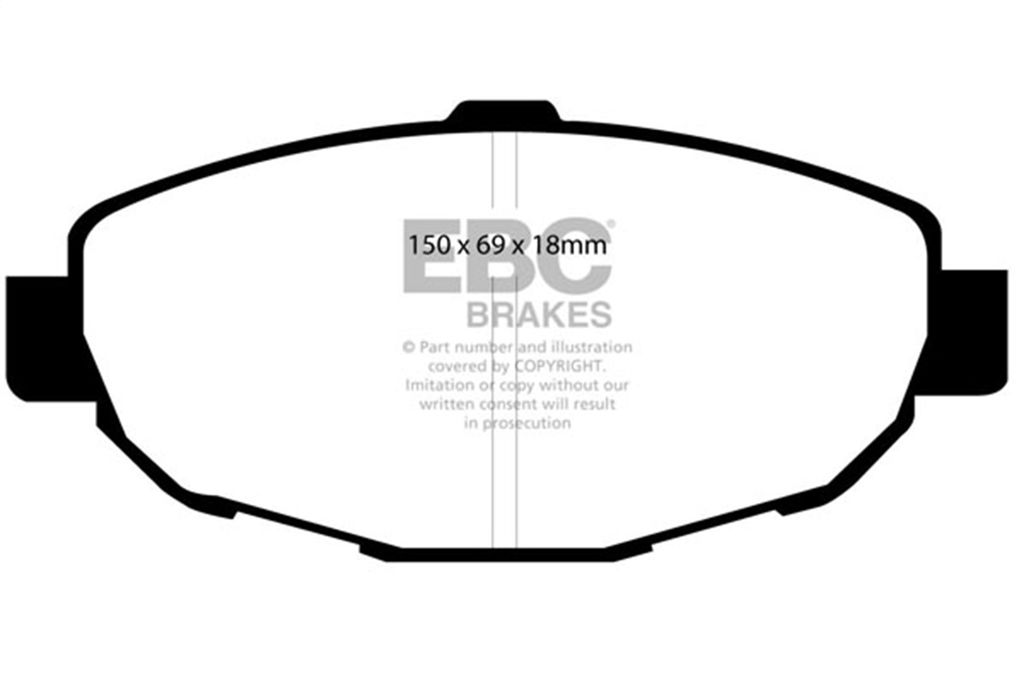 EBC Brakes DP31007C - Redstuff Ceramic Low Dust Disc Brake Pad Set, 2-Wheel Set