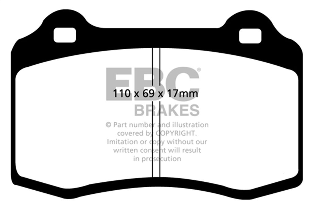 EBC Brakes DP31031C - Redstuff Ceramic Low Dust Disc Brake Pad Set, 2-Wheel Set