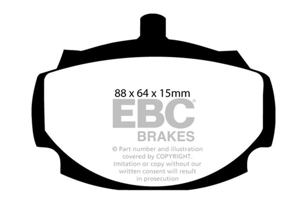 EBC Brakes DP3107C - Redstuff Ceramic Low Dust Disc Brake Pad Set, 2-Wheel Set