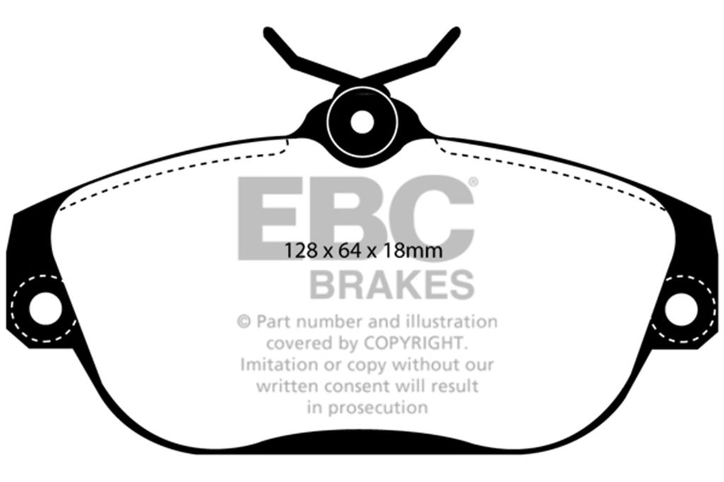 EBC Brakes DP31095C - Redstuff Ceramic Low Dust Brake Pads, 2 Wheel Set