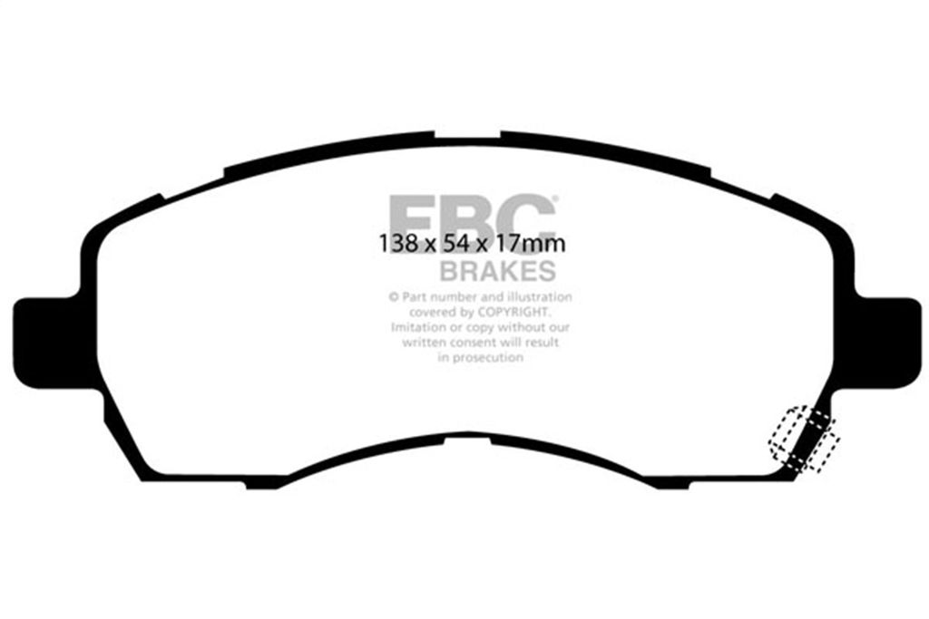 EBC Brakes DP31138C - Redstuff Ceramic Low Dust Disc Brake Pad Set, 2-Wheel Set
