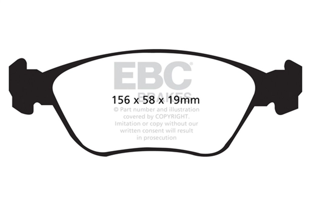 EBC Brakes DP31362C - Redstuff Ceramic Low Dust Disc Brake Pad Set, 2-Wheel Set