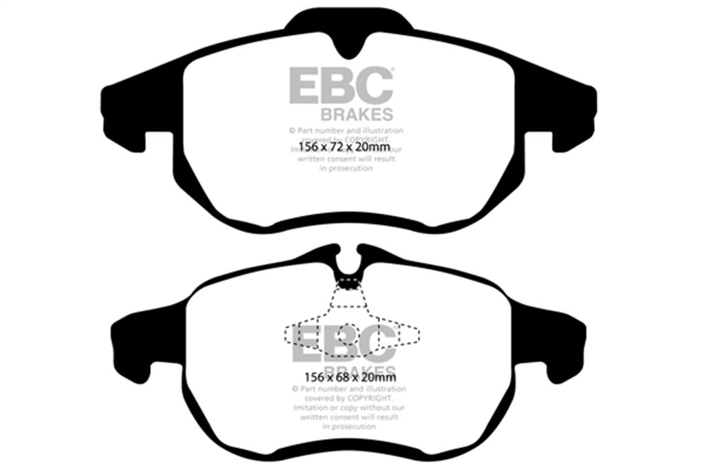 EBC Brakes DP31414C - Redstuff Ceramic Low Dust Disc Brake Pad Set, 2-Wheel Set