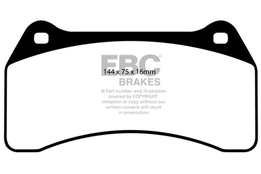 EBC Brakes DP31462C - Redstuff Ceramic Low Dust Disc Brake Pad Set, 2-Wheel Set