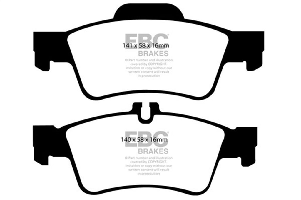 EBC Brakes DP31491C - Redstuff Ceramic Low Dust Brake Pads, 2 Wheel Set