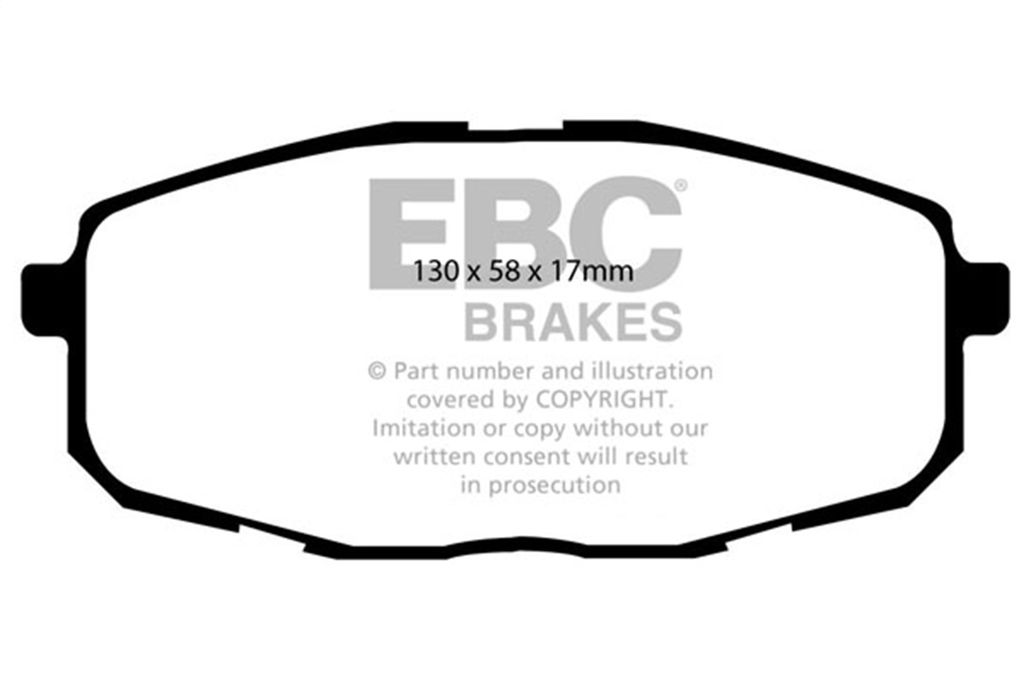 EBC Brakes DP31562C - Redstuff Ceramic Low Dust Disc Brake Pad Set, 2-Wheel Set