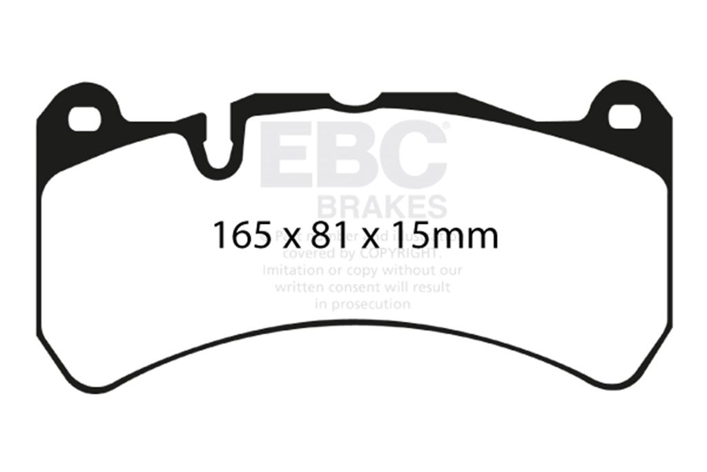 EBC Brakes DP31591C - Redstuff Ceramic Low Dust Disc Brake Pad Set, 2-Wheel Set