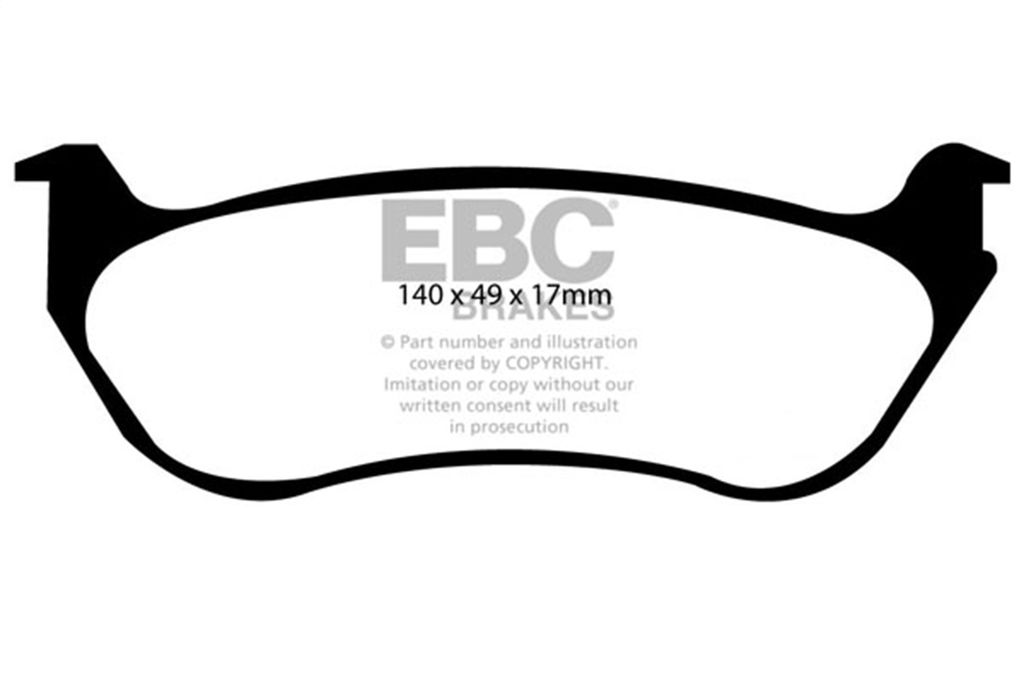 EBC Brakes DP31626C - Redstuff Ceramic Low Dust Disc Brake Pad Set, 2-Wheel Set