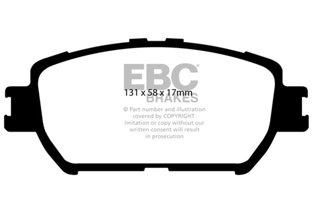 EBC Brakes DP31642C - Redstuff Ceramic Low Dust Disc Brake Pad Set, 2-Wheel Set