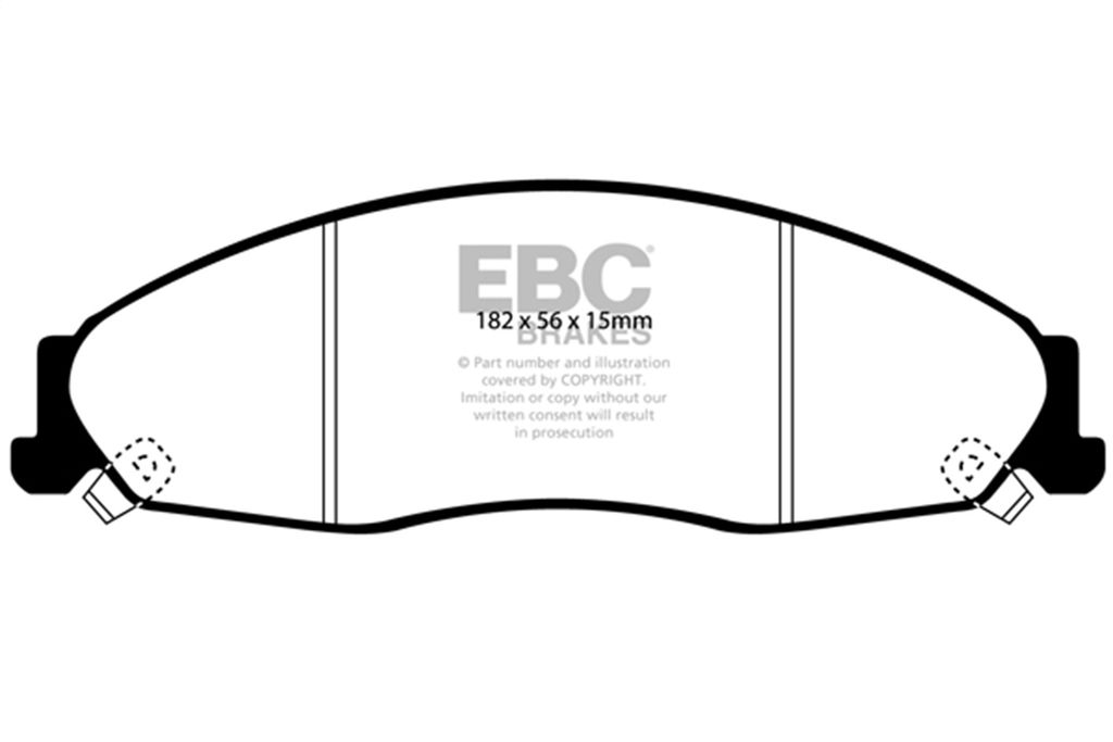 EBC Brakes DP31645C - Redstuff Ceramic Low Dust Disc Brake Pad Set, 2-Wheel Set