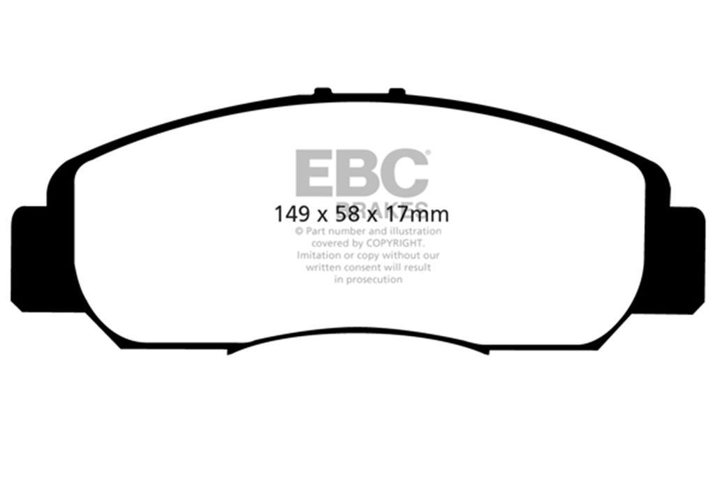 EBC Brakes DP31669C - Redstuff Ceramic Low Dust Disc Brake Pad Set, 2-Wheel Set
