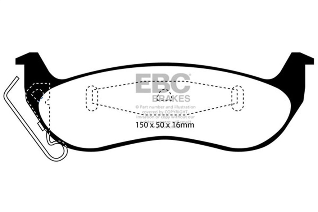 EBC Brakes DP31677C - Redstuff Ceramic Low Dust Brake Pads, 2 Wheel Set