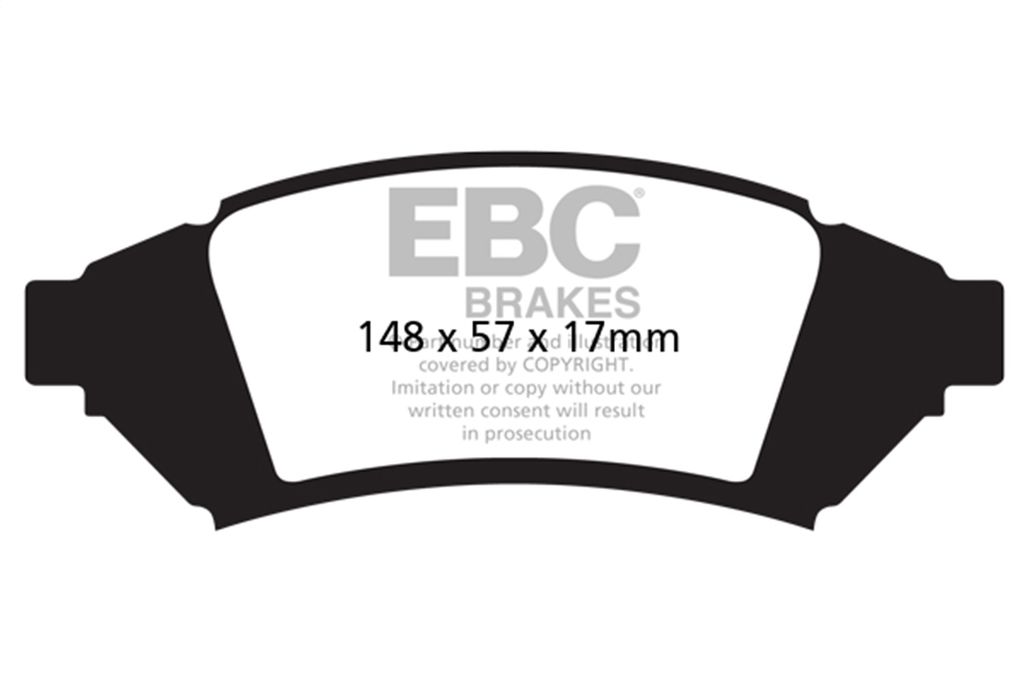 EBC Brakes DP31683C - Redstuff Ceramic Low Dust Disc Brake Pad Set, 2-Wheel Set