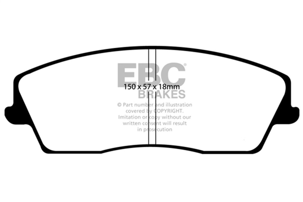 EBC Brakes DP31723C - Redstuff Ceramic Low Dust Disc Brake Pad Set, 2-Wheel Set