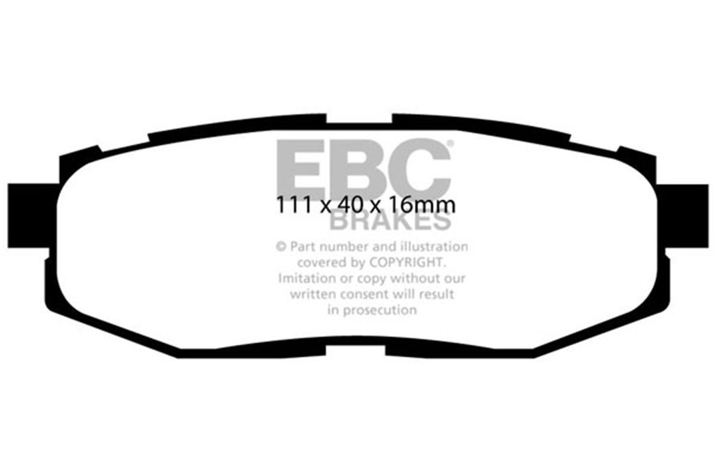 EBC Brakes DP31758C - Redstuff Ceramic Low Dust Brake Pads, 2 Wheel Set