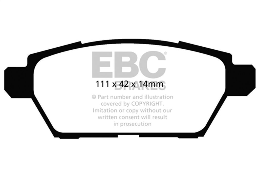 EBC Brakes DP31766C - Redstuff Ceramic Low Dust Brake Pads, 2 Wheel Set