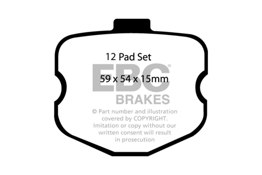 EBC Brakes DP31771C - Redstuff Ceramic Low Dust Disc Brake Pad Set, 2-Wheel Set