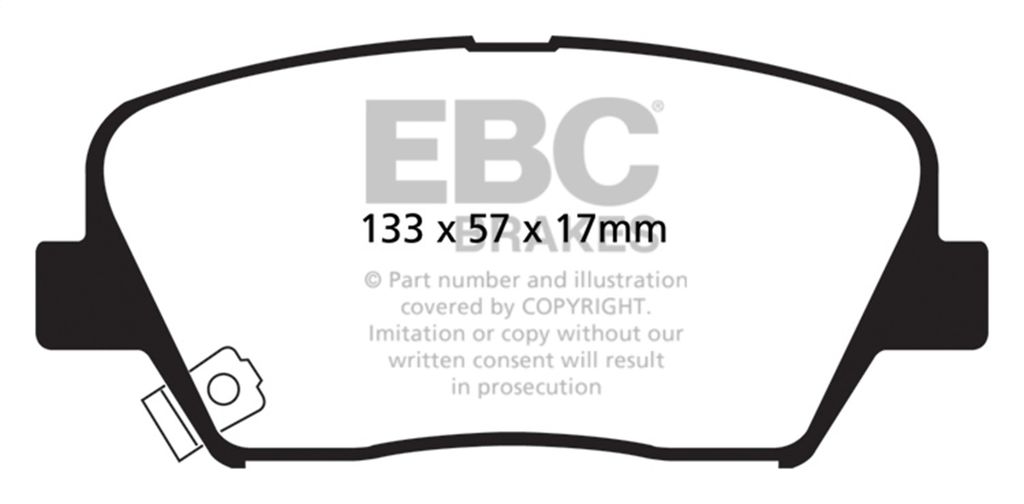 EBC Brakes DP31863C - Redstuff Ceramic Low Dust Disc Brake Pad Set, 2-Wheel Set