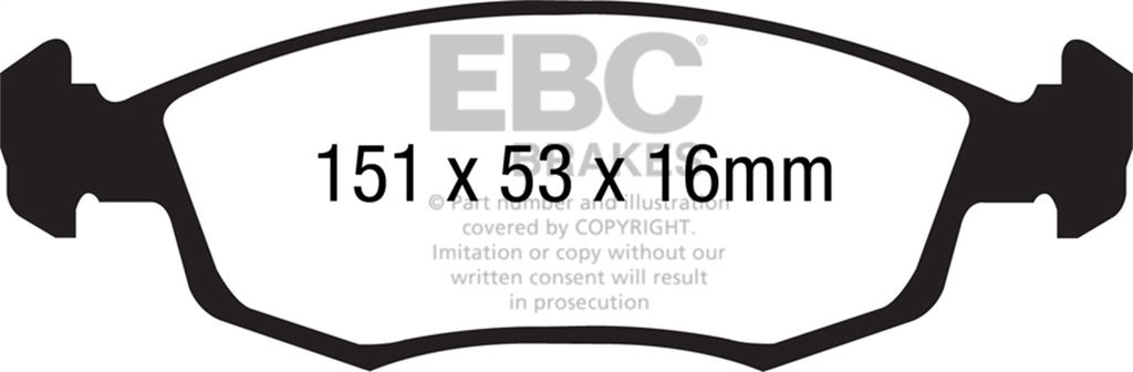 EBC Brakes DP31879C - Redstuff Ceramic Low Dust Disc Brake Pad Set, 2-Wheel Set