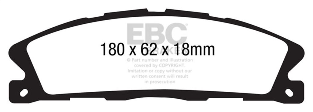 EBC Brakes DP31886C - Redstuff Ceramic Low Dust Disc Brake Pad Set, 2-Wheel Set