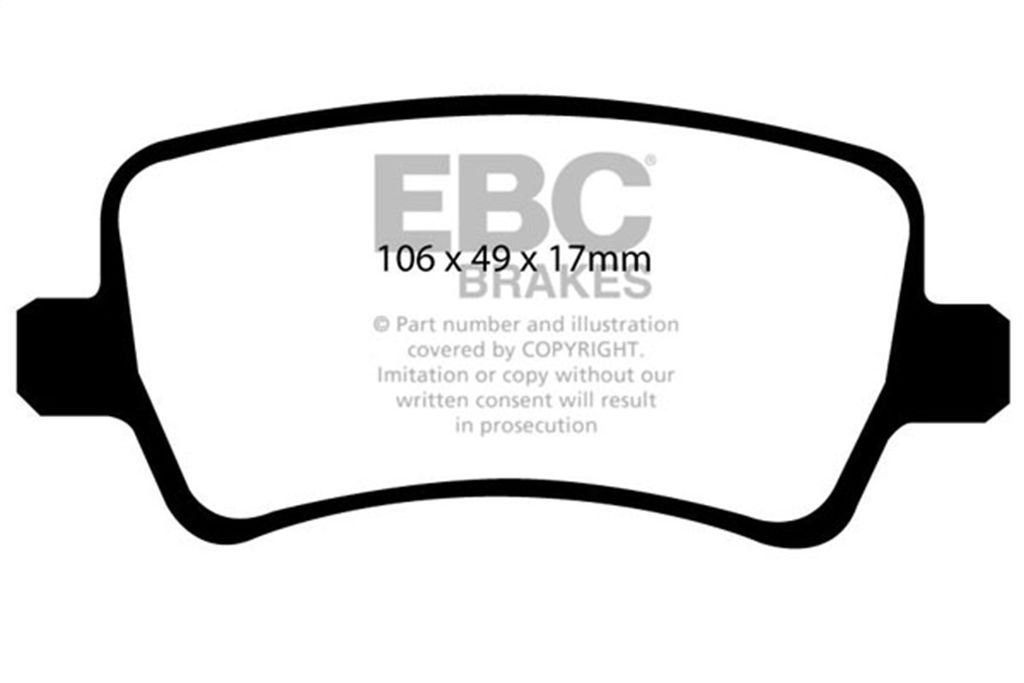 EBC Brakes DP31934C - Redstuff Ceramic Low Dust Disc Brake Pad Set, 2-Wheel Set