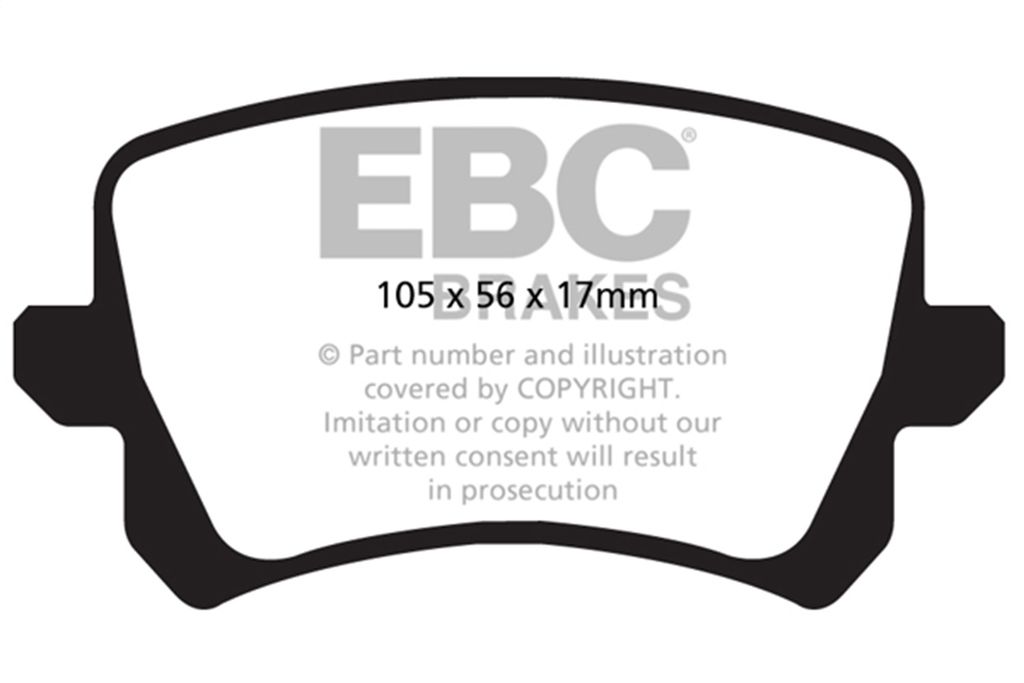 EBC Brakes DP32004C - Redstuff Ceramic Low Dust Disc Brake Pad Set, 2-Wheel Set