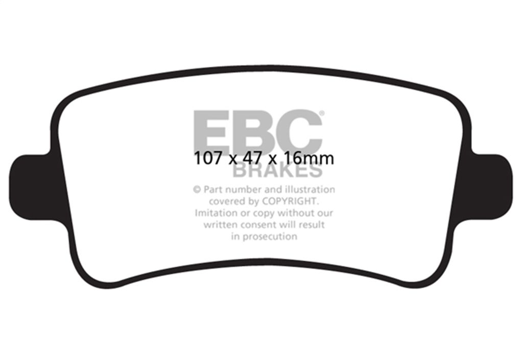 EBC Brakes DP32016C - Redstuff Ceramic Low Dust Disc Brake Pad Set, 2-Wheel Set