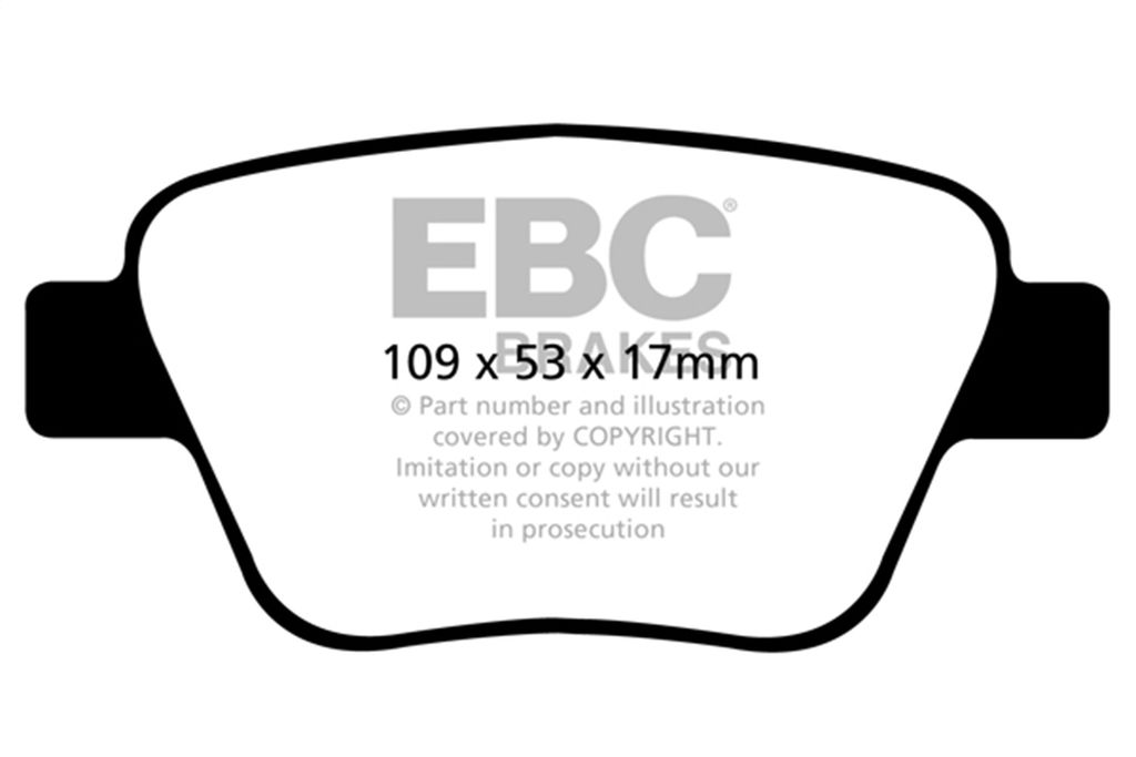 EBC Brakes DP32075C - Redstuff Ceramic Low Dust Brake Pads, 2 Wheel Set