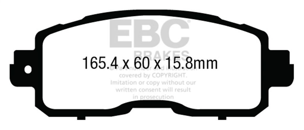 EBC Brakes DP33011C - Redstuff Ceramic Low Dust Disc Brake Pad Set, 2-Wheel Set