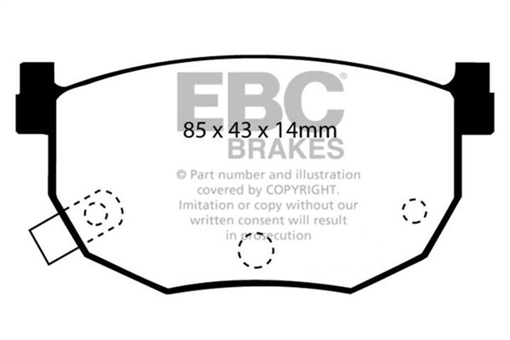 EBC Brakes DP3528C - Redstuff Ceramic Low Dust Disc Brake Pad Set, 2-Wheel Set