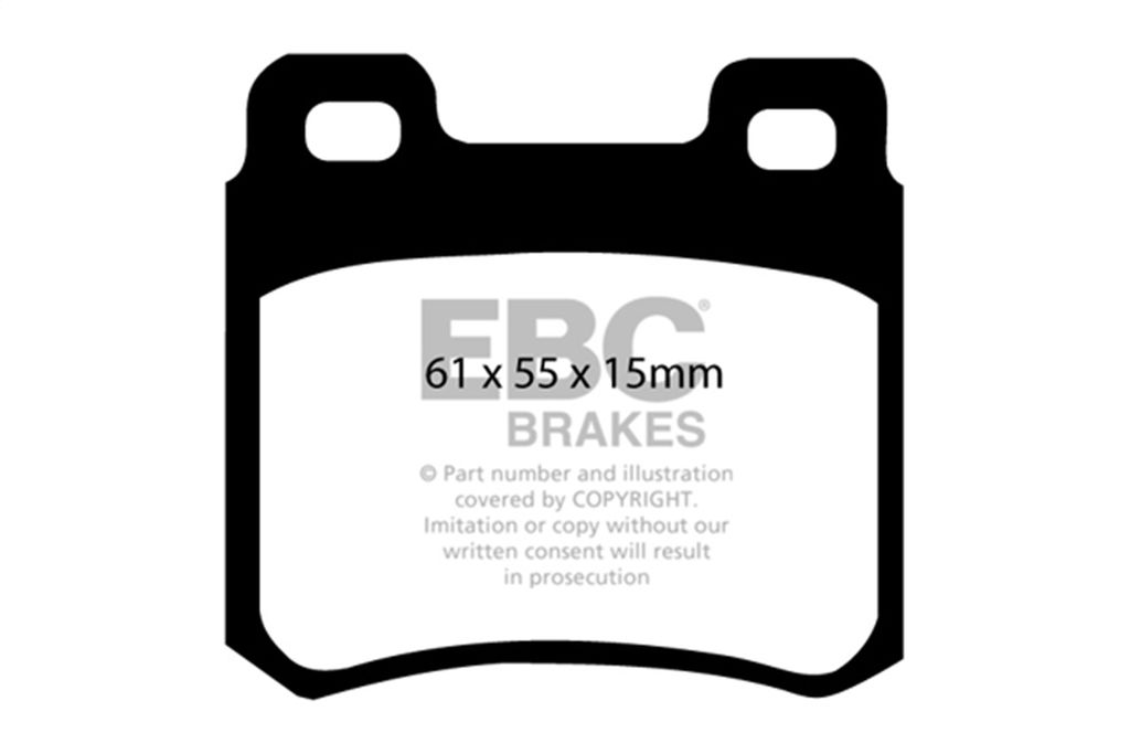 EBC Brakes DP3671C - Redstuff Ceramic Low Dust Brake Pads, 2 Wheel Set