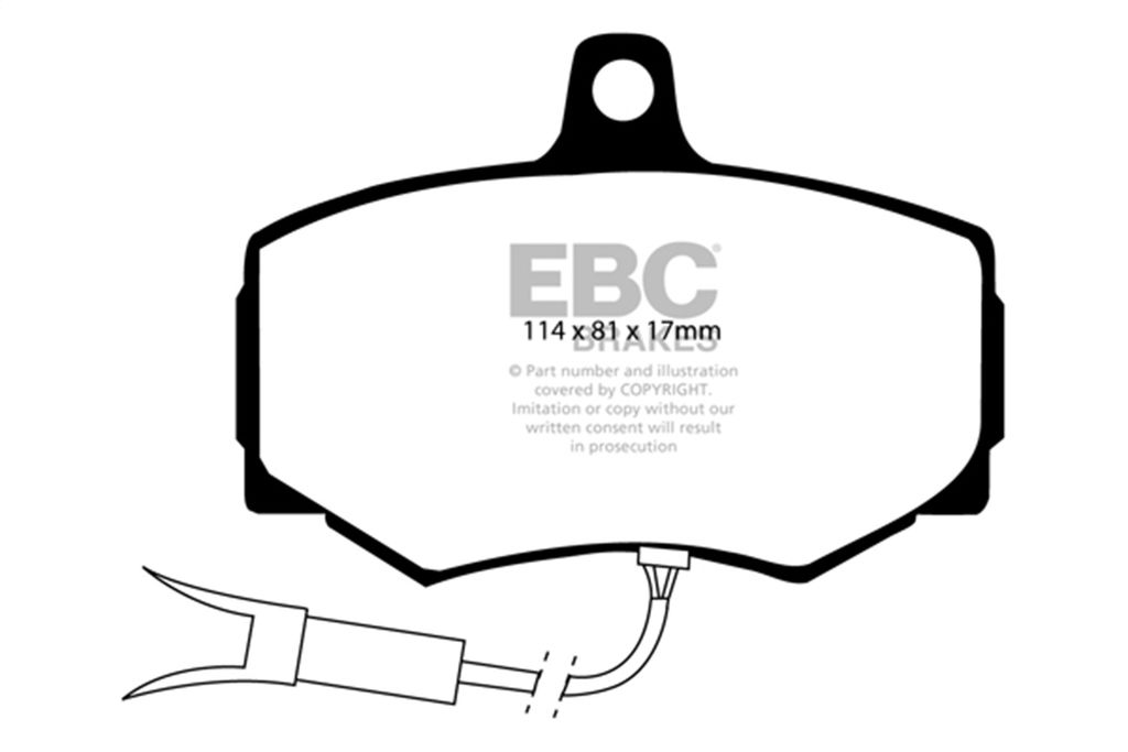 EBC Brakes DP3756/2C - Redstuff Ceramic Low Dust Disc Brake Pad Set, 2-Wheel Set
