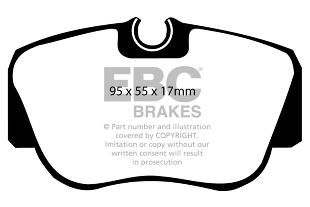 EBC Brakes DP3778C - Redstuff Ceramic Low Dust Brake Pads, 2 Wheel Set