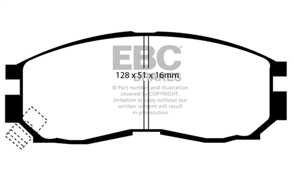 EBC Brakes DP3830C - Redstuff Ceramic Low Dust Brake Pads, 2 Wheel Set