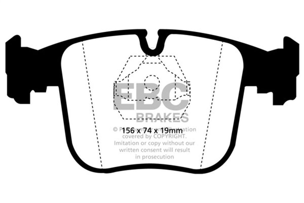 EBC Brakes DP3870C - Redstuff Ceramic Low Dust Disc Brake Pad Set, 2-Wheel Set