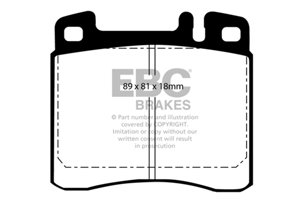 EBC Brakes DP3888C - Redstuff Ceramic Low Dust Brake Pads, 2 Wheel Set