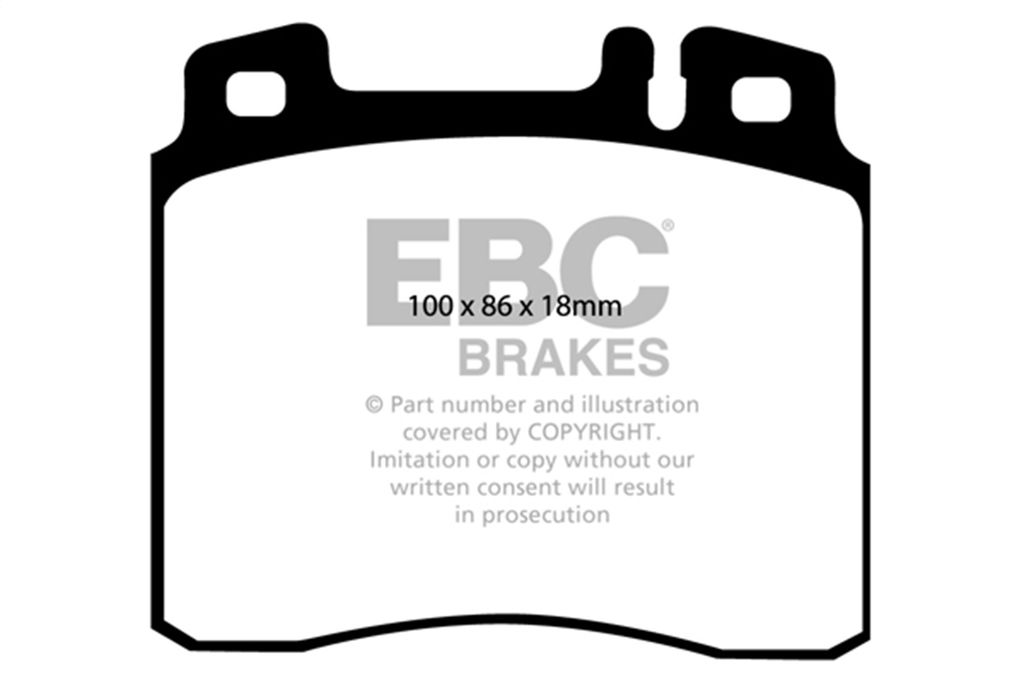 EBC Brakes DP3963C - Redstuff Ceramic Low Dust Disc Brake Pad Set, 2-Wheel Set